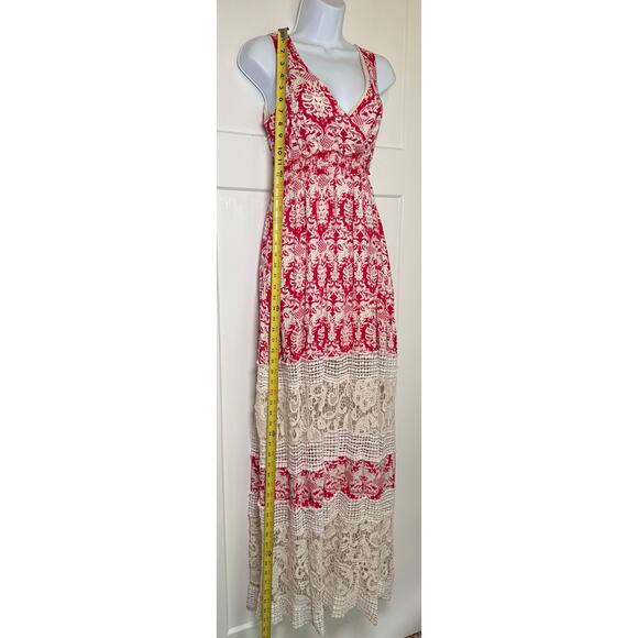 Anthropologie Sunday in Brooklyn Maxi Dress Slvless Crochet Size SMALL - Picture 3 of 12